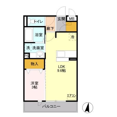 南宇都宮駅 徒歩24分 3階の物件間取画像